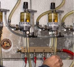 installed draft beer system in restaurant